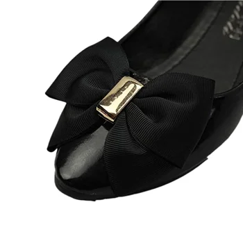 Moda Perechi Asortate Color Dublu Strat Funda din Satin Pantofi Clipuri 3.7 inch Stil Vintage Glamour Arcuri