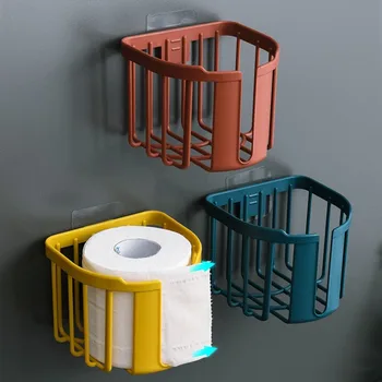 2023 Punch-Tur gratuit Ușor de Toaletă din Plastic Coș Țesut Rola de Hârtie Rack suporturi de Hârtie Hârtie Cutie de Depozitare