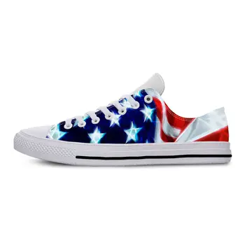 American americii statele UNITE ale Americii Flag Mândrie Patriotică Amuzant Casual, Pantofi de Pânză Low Top Confortabil Respirabil Imprimare 3D Bărbați Femei Adidași