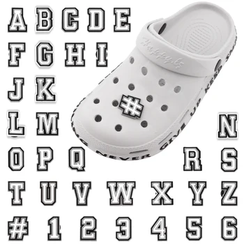 Scrisoare Anime Croc Pantofi Farmecele pentru a Bloca Sandale Pantofi Decor Numărul de Caractere ale Alfabetului DIY Pantofi Ace pentru Boy Fata de Barbati Femei