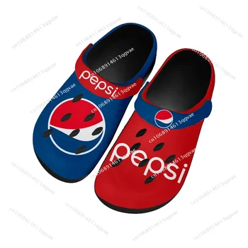 P-Pepsi-Cola Acasă Saboți Personalizate Apa Pantofi Barbati Femei Adolescent Sandale Grădină Bloca Respirabil Plaja Gaura Papuci Negru