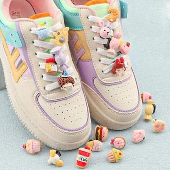 1BUC Șireturile Decor Clipuri Șireturi de Pantofi Cataramă pentru o Fată de Desene animate pentru Copii Coroana Tort Bomboane Macaron Pantofi de Culoare Accesorii