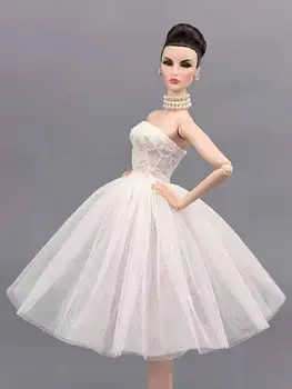 1/6 BJD Accesorii Albe de Pe Umăr Rochie de Printesa rochii pentru Papusi Barbie Haine Scurte Rochii de Balet Partid Rochie Vestidos