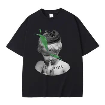 Rapper-ul Lil Copil & Gunna Tricou Picurare mai Greu de Moda pentru Bărbați Hip Hop Vintage tricou Casual din Bumbac cu Maneci Scurte tricouri Supradimensionate