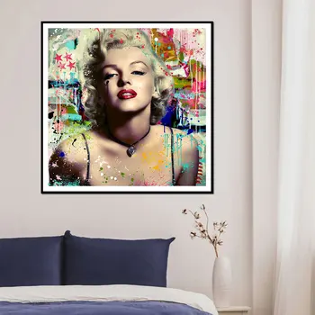 Marilyn Monroe Graffiti Pop Art Canvas Tablou Poster De Perete Decor Acasă Decorare Arta De Imagine Pentru A Trai Pat Copii Camera De Baie