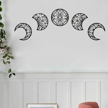 5Pcs Reclame Luna Ciclu de Perete Decoratives din Lemn Luna Decor de Perete Pentru Casa Living