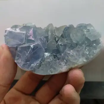 Madagascar Celestite Cristal Druzy Cluster Cer Albastru Geode Minerale