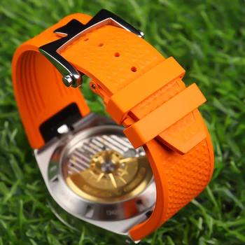 senior FKM, Cauciuc Fluor Watchband Pentru vacheron constantin 4500V 5500V 7900 curea de Ceas vc Convex Gura 7mm ceasuri de mana band