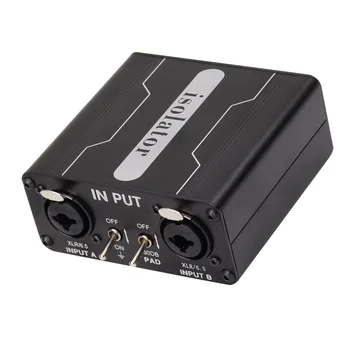 GX200 Audio Izolator Curent Acustice de Reducere a Zgomotului Mixer Teren Comun Filtru Dual-channel grad Profesional-