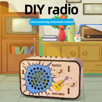 Diy Model Radio Științe Și Tehnologie Invenție Hand-Made Self-Made De Asamblare Știința Materialelor Jucării Lucrate Manual Fizica Jucărie G13
