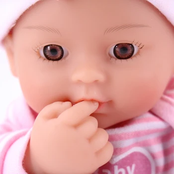 11-inch Dulce Baby Girl -Mini copil Nou-născut-100% Mașină de spălat, Vine cu Sticla，Corp Moale Vinil