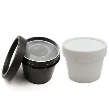 3pcs 100g Alb/Negru/Clar Cosmetice Masca Borcan de Crema Cutie Butoi de Plastic în Formă de Oală Set container