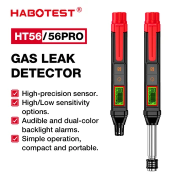 HABOTEST HT56 Combustibile Detector de Scurgeri de Gaze 100-1000PPM Flexibil Portabil Detector de Gaze Naturale cu Sonor și Vizual de Alarmă