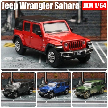 1:64 Jeep Wrangler Sahara, Rubicon Miniatură 1/64 JKM Mașină de Jucărie Model SUV Sport Vehicul cu Roți Libere turnat sub presiune, Metal Colecție Cadou