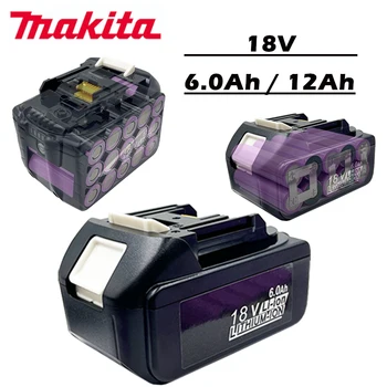 100% Compatibil cu Makita 18V 6.0 Ah/12Ah Reîncărcabilă Instrument de Putere Baterie Li-ion de Înlocuire LXT BL1860B BL1860 BL1850 DHP482RFX9