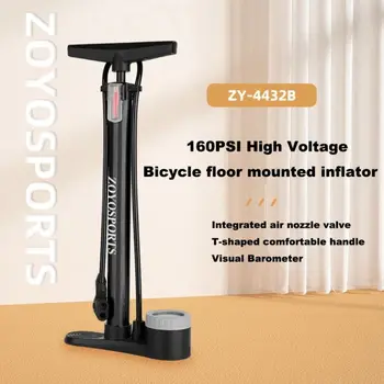 Cu Barometrul de Biciclete Pompa de Aer Portabile 160PSI Bicicleta Inflației Pompa Ușoare de Înaltă Presiune Biciclete Pompa de Picior Vehicul