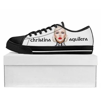 Christina Aguilera Low Top De Înaltă Calitate Adidasi Barbati Femei Adolescent Canvas Personalizate Adidas Casual Pereche De Pantofi Personalizate De Pantofi