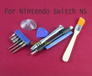 5sets/lot Pentru NS Comutator de Reparații întregul set de instrumente de Securitate Șurubelniță Joc Bit Set Cu Perie de Curățare pentru Nintendo Comutator NS