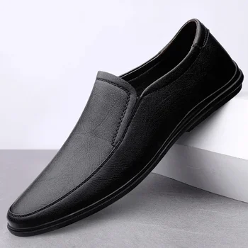 Barbati din piele mocasini, moale si respirabil conducere pantofi, retro și la modă pantofi plat, modă barca shoes38-46