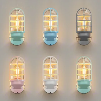 Nordic Macaron Lumini de Perete Tranșee pentru Acasa Pat Etajat Decor Noptieră cu Lampă de Perete de Lumină Oglindă Living Modern LED-uri de Iluminat