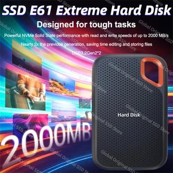 Original SSD 4TB Portable ssd NVME E30 E61 PSSD HDD de Mare Viteza de Tip C USB 3.2 Gen2 de 500GB, 1TB, 2TB 16TB Hard Disk