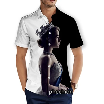 phechion Vara Barbati Maneca Scurta Beach Tricouri Coroana 3D de Imprimare Tricouri Casual Moda Streetwear Barbati Topuri X161