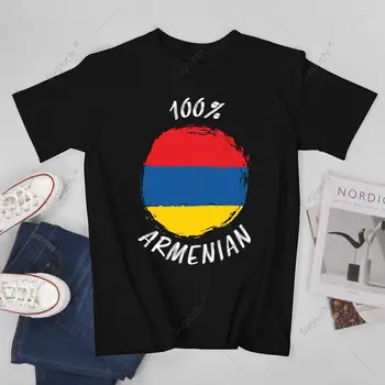Oameni Unisex 100% Armean Mândru Steag Armean Armenia Tricou Tricouri Tricouri Femei Baieti 100% Bumbac T-Shirt