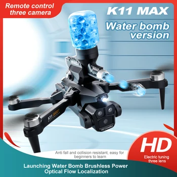 K11Max Drona Cu Bombe de Apă Fotografii Aeriene cu Drone 4KHD Trei Camera Fluxului Optic 360°de Evitare a obstacolelor Pliabil Quadcopter