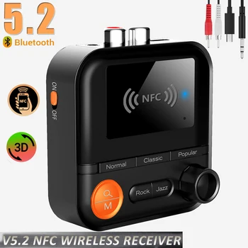 Bluetooth 5.2 Transmițător Receptor LED Display Card TF Juca RCA-3.5 mm AUX Audio HIFI Wireless Adaptor Pentru PC-uri Auto TV Căști