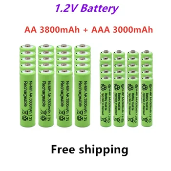 100% neue 1,2 V AA 3800mAh NI-MH Ani + 1,2 V AAA 3000 mAh Rechageable baterii NI-MH baterii
