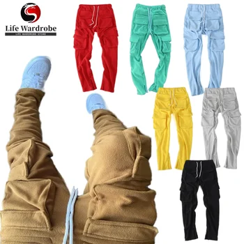 Stivuite Jogger Cargo pantaloni de Trening Gros de lână Buzunar Pantaloni pentru Bărbați îmbrăcăminte de Top de Vânzare a Produselor 2023 haine LOGO-ul Personalizat