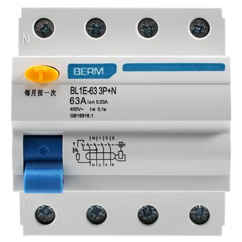BL1E-63 3P+N 63A ruperea cablului de Curent Rezidual Intrerupator 400V 30MA Scurgerile Electrice de Protecție Mini Circuit Breaker