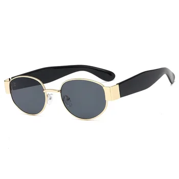 De înaltă Calitate Clasic Oval ochelari de Soare Retro Designer de Protecție Ochelarii de Condus UV400 Ochelari Femei Cadru Metalic Ochelari de Soare