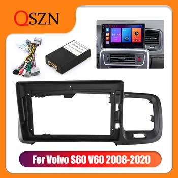 QSZN 2 Din 9 Inch Radio Auto DVD GPS-ul PC-ABS Plastic Măștii Panoului de Cadru și Cablu pentru Volvo S60 V60 2008-2020 Dash Kit de Montare