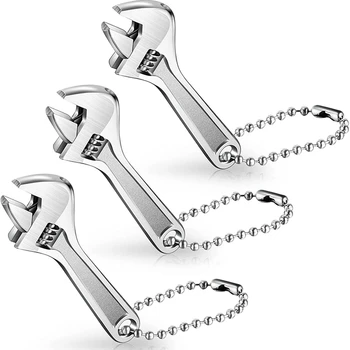 Cheie Reglabilă Mini Piuliță Cheie Shifting Spanner Cheie Mică Cheie Reglabilă Cu Lanț (3 Pachete,2.5 Inch)