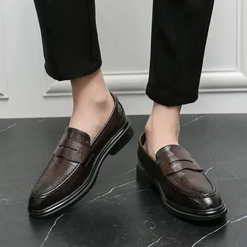 Toamna Barbati Pantofi Sport și Agrement Negru Stil Britanic de Business Barbati din Piele Pantofi din Piele de Înaltă Calitate Low Top Martin