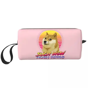 Astfel de Wow de Mult Retro Cheems Doge borsetă Kawaii Shiba Inu Machiaj Cosmetice Organizator pentru Femei Frumusete de Stocare Dopp Kit Cutie