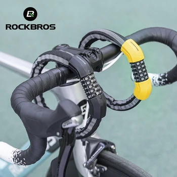 ROCKBROS Parole Biciclete Inel de Blocare Anti-furt Reflectorizante de Siguranță Cablu de MTB Biciclete Rutier Încuietori Electromobile Motocicleta Ciclism Blocare