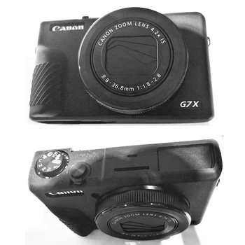 Cauciuc de Siliciu Caz Corp Capac Protector Cadru de Piele pentru Canon Powershot G7X Mark III / G7 X Mark III Camera