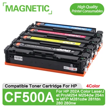 4Color Compatibil 202a CF500A Culoare Cartuș de Toner Pentru HP Color LaserJet Pro M254 M254dw 254nw MFP M281cdw 281fdn 280 280nw