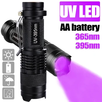 UV-Lanterna cu Zoom Mini Lampa de Ultraviolete de Companie Pata de Urina Bani Scorpion Detector de Instrumente 365nm 395nm de Iluminat Portabile Instrumente