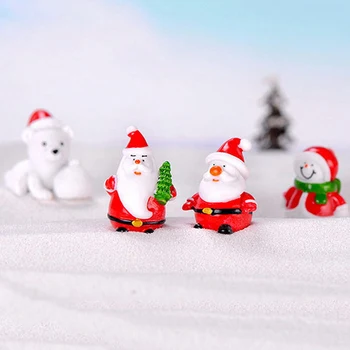 1 BUC Moș Crăciun, om de Zăpadă DIY Miniatură Figurina Xmas Decor Gradina Micro Peisaj