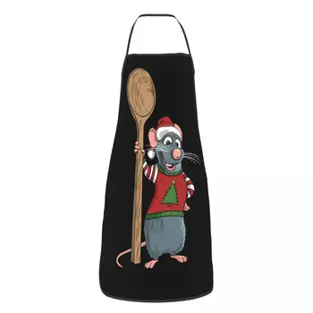 Amuzant de Crăciun Ratatouille Remy Salopete Sorturi Barbati Femei Unisex Bucătărie Chef de Desene animate Tablier Bucătărie pentru Gătit de Copt Grădinărit