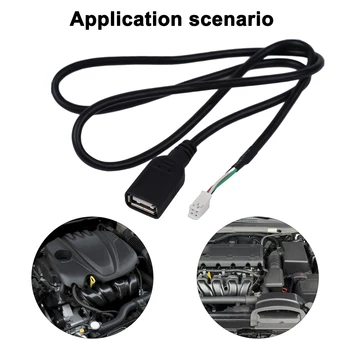 1buc 75CM Masina Cablu USB Adaptor Conector 4Pin de Extensie USB Cablu Adaptor Pentru Radio Auto Stereo Universal Montarea Pieselor