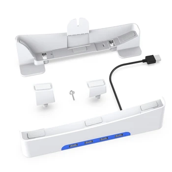 Pentru PS5 Slim Joc Consola Orizontală Suport de Stocare Portabil Stand Plat Cu 4 USB2.0 Porturi Multi-Funcție De Stand Ușor De Utilizat