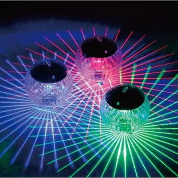 Alimentat cu energie solară Plutitoare LED Lumina Piscina RGB Impermeabil Lampă Subacvatice Piscină Minge Disco Lumini Pentru Iaz Decor Acvariu