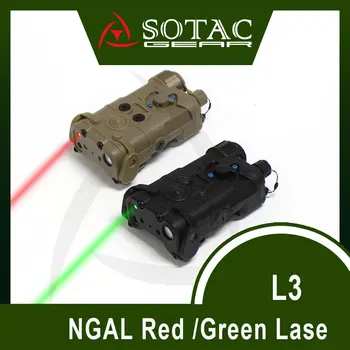 SOTAC Tactiacl L3 NGAL Laser Pointer Laser Roșu/Verde cu Laser IR cu laser, Lanterna LED-uri Cu Control Comutator de Presiune Pentru Vânătoare Tact