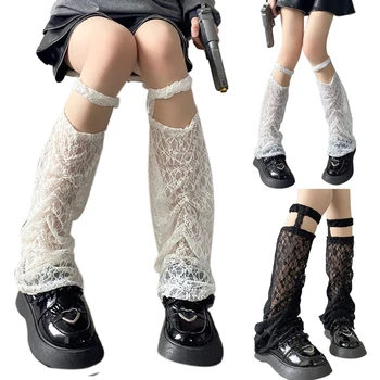 Femei Dantelă Gol Afară Sling Picioare Încălzit de Picior Japoneze JK Stil Lolita Student P8DB