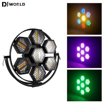 NOI 7x60W RGB LED Retro Flash de Lumină DMX512 de Sunet DJ Petrecere Echipamente 8/32CH Lumini Intermitente Club de Dans Disco Etapă Efect de Lumina