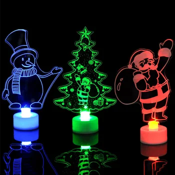 Ornamente de craciun cu LED-uri Colorate Lumina de Noapte pentru Copii Cadou de Moș Crăciun, om de Zăpadă, Pom de Crăciun Petrecere de Anul Nou Decoratiuni